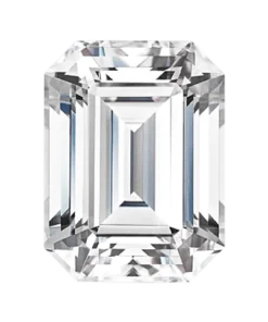 emerald cut charles & colvard moissanite