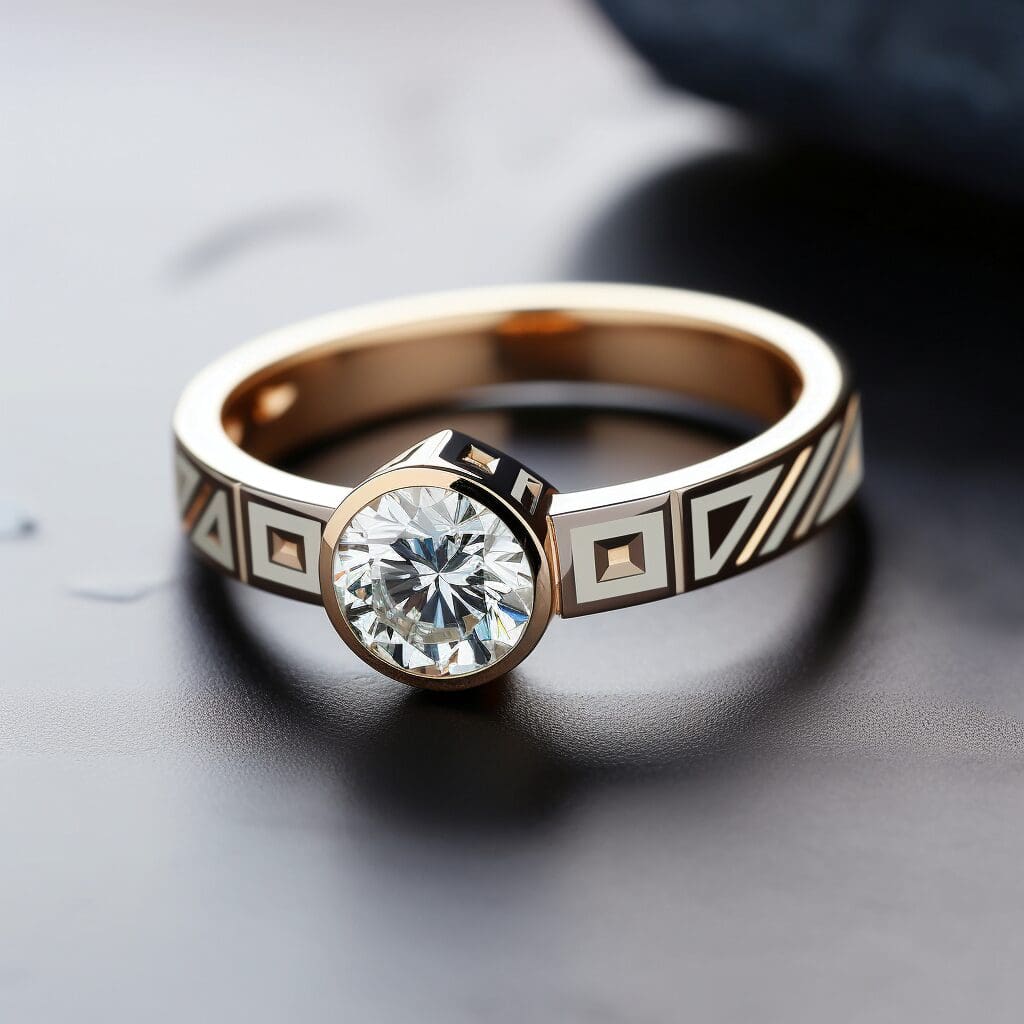 Oshun Exquisite 18ct Gold African Moissanite Engagement Rings